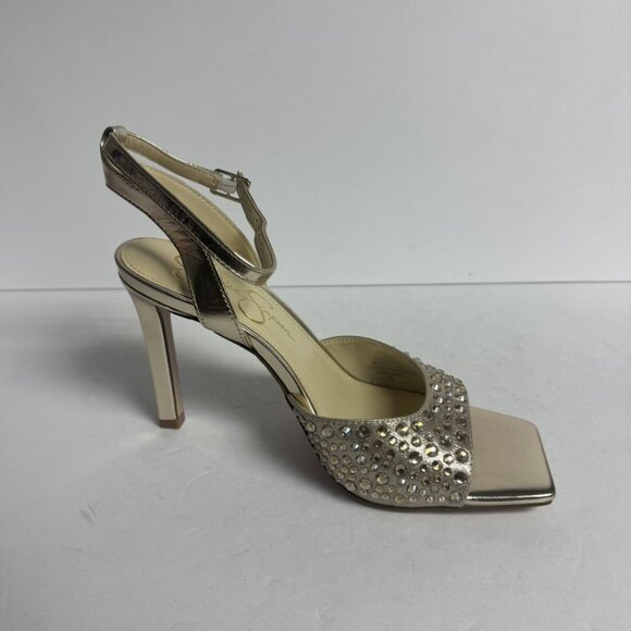 Jessica Simpson Womens Lendall Sandal Champagne Size 7.5 M - Picture 3 of 6